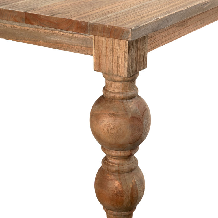 Dovetail Furniture Campbell Rectangular Reclaimed Mindi Wood Carved 4Leg Dining Table Perigold